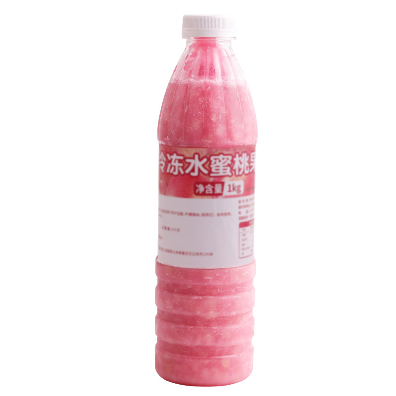 冷冻蜜桃果浆1kg蜜桃四季春专用