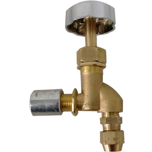 商用厨房设备配件 燃气灶前火种阀 炉具火种旋塞阀开关 弯式针制