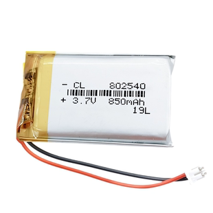 802540电池3.7V聚合物电芯可充电医疗设备血压仪器雾化器800毫安