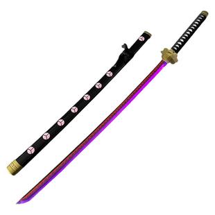 索隆三刀流夜发光秋水和道阎魔鬼彻儿童男孩玩具宝剑cos竹木质刀