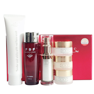 五皇冠 正品FBF菲芭菲嫩白透红六6件套菲巴菲嫩肤化妆品套装