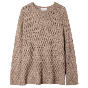 322WORKHOUSE羊毛长袖针织衫毛衣女2025新款秋季宽松长款上衣B443