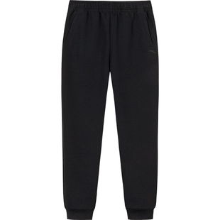 安踏运动裤女加绒女裤2025冬季新款加厚卫裤休闲裤黑色跑步长裤子