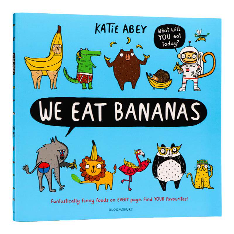 开心动物团 水果法则 We Eat Bananas 英文原版绘本 性格习惯养成 饮食习惯 低幼启蒙图画书 亲子共读