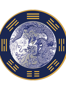 青龙贴自粘防水八卦生财厨房贴
