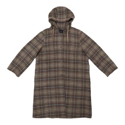 本依凡中长连帽双面呢大衣