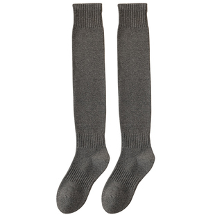 长筒袜子男纯棉抗菌防臭高筒袜秋冬季保暖厚全棉男士护腿长袜无骨