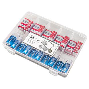 9v电池收纳盒专用分格PP材质加厚抗压储物盒多功能家用防潮便携电池分格整理盒5号7号电池收纳方形电池收纳盒
