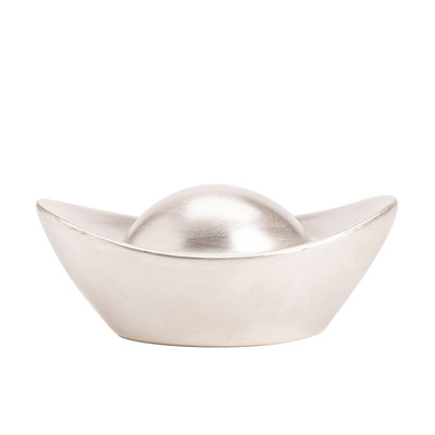 瓷胎鎏银元宝盖置功夫茶具配件