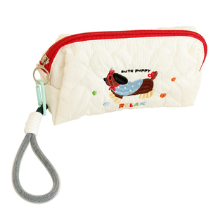 可爱腊肠小狗化妆包女大容量外出便携手提化妆品收纳包旅行洗漱袋