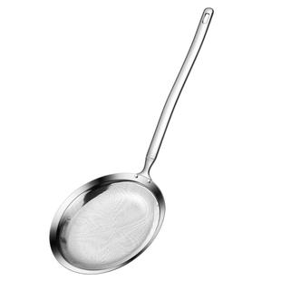 德国 家用厨房漏勺细网304不锈钢过滤网勺捞浮沫豆浆密网筛子大号