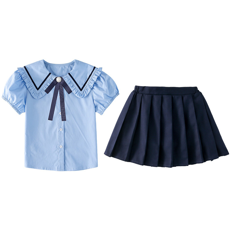 幼儿园夏季园服毕业照服装英伦风儿童班服夏天衣服小学生校服夏装