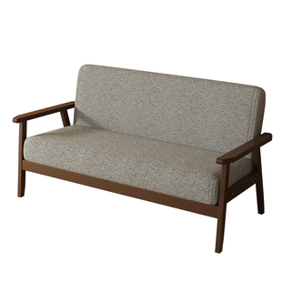 小户型双人布艺中古沙发客厅民宿不占地方的卧室小型棉麻两人位