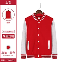 ZC-312 Красная одежда серая рукава одно верхняя верхняя верхняя часть плюс модели толстых бархата