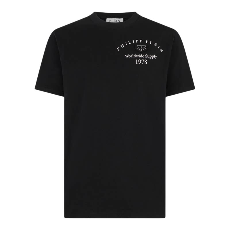 PHILIPP PLEIN 2026年男士基础款圆领宽松纯色T恤休闲短袖上衣