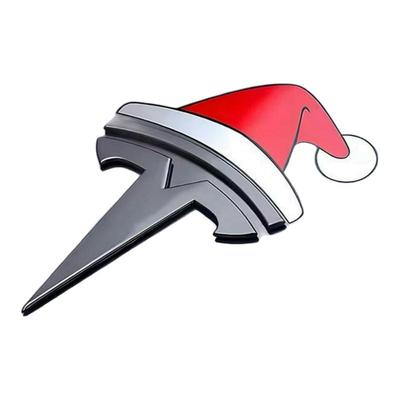 汽车通用特斯拉圣诞帽3D立体车贴