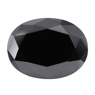 蛋形天然黑尖晶石裸石原石 椭圆形尖底刻面戒面 耳钉戒指宝石配石