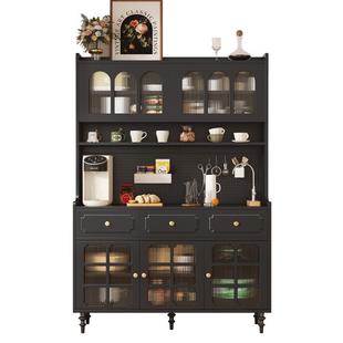 实木餐边柜客厅边柜储物柜一体靠墙置物柜厨房收纳茶水柜咖啡机柜