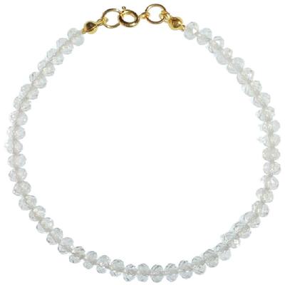 Cindy原创白水晶算盘刻面手链