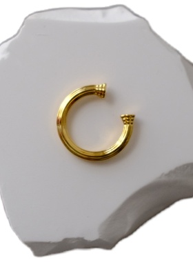 欧美范女镀金极简小众戒指高级感