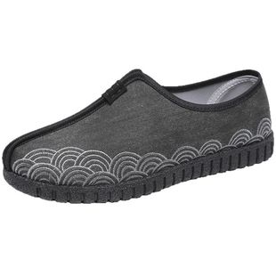 高端布鞋男款刺绣国风透气老北京男鞋复古风佛系禅修汉服唐装单鞋