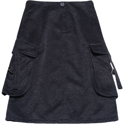 STILLYOU双口袋黑色呢料半身裙