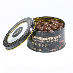 巧乐思咖啡巧克力豆小粒球夹心纯可可脂罐装牛奶拿铁网红休闲零食