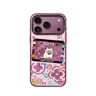 benefit勃艮第酒红像素风猫咪适用于iphone18promax手机壳磁吸苹果18PRO新款苹果17promax防摔保护套