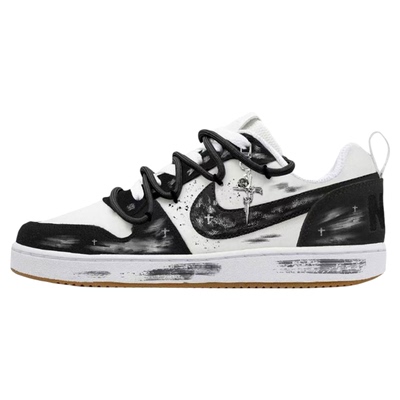 球鞋定制Nike Court Borough 星辉印记 潮流百搭高级街头复古板鞋