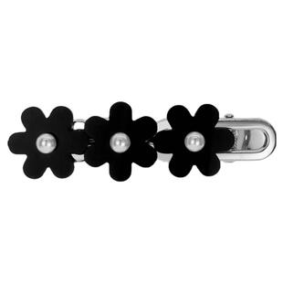 可可爱爱黑白花朵发夹ins风刘海夹可爱夏季发卡甜美少女边夹 8285