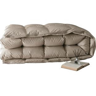 鸿润家纺加厚95%白鹅绒冬被80支澳洲美利奴羊毛轻奢保暖羽绒被芯