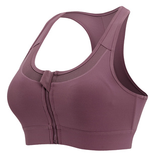 大码运动内衣女胖mm无钢圈哺乳文胸聚拢背心式前拉链200斤美背薄