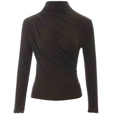 从那以后黑色针织衫早秋半高领小上衣长袖内搭打底衫高级感穿搭女