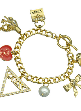 G字母珍珠吊坠爱心时尚女手链