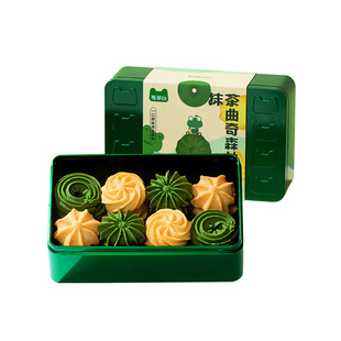 贵茶吾茶白抹茶黄油曲奇森林饼干新年年货节礼盒下午茶点抹茶零食