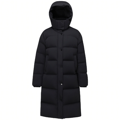 波司登奥莱女过膝连帽厚羽绒服
