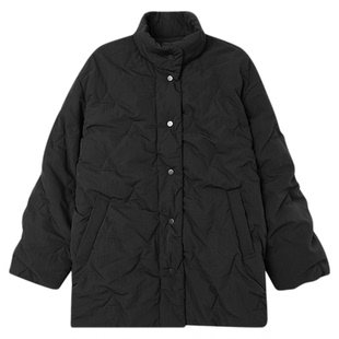 THESOONG/立体廓形 轻暖三合一珩绣防泼水廓形立领棉服外套女7550