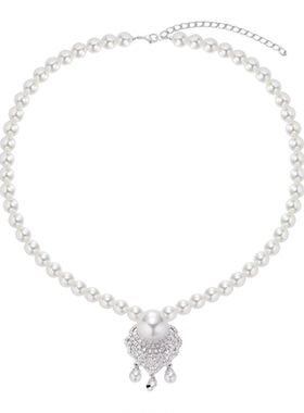 CrayonX重工满钻珍珠项链颈链