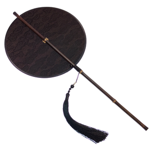 仿宋复原麈尾扇竹篦扇细竹丝全竹腰扇可旋转卷曲折叠云卷云舒古风