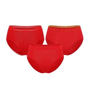 全棉时代红色内裤本命年男女内裤中腰情侣秋冬透气短裤本命年