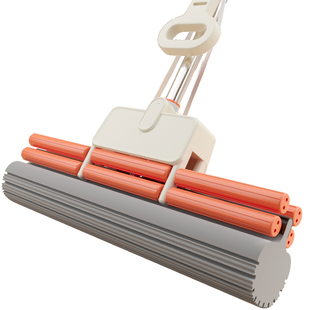 海绵拖把家用免手洗2025新款拖地胶棉吸水一拖地头墩布拖布大号净