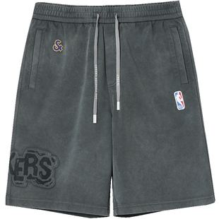 杰克琼斯NBA联名款男装春季湖人队贴布宽松舒适时尚休闲运动短裤