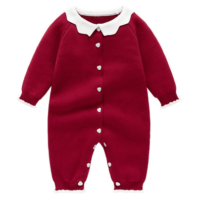 新生婴儿毛衣针织连体衣