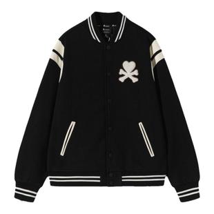 tokidoki男女装美式复古棒球服春季新款撞色拼接夹克刺绣休闲外套