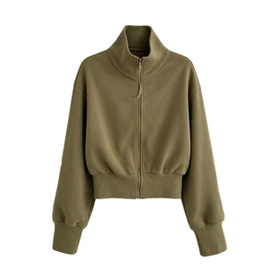 徐大脸吖定制 早秋韩系减龄休闲运动服小个子短款立领卫衣外套女