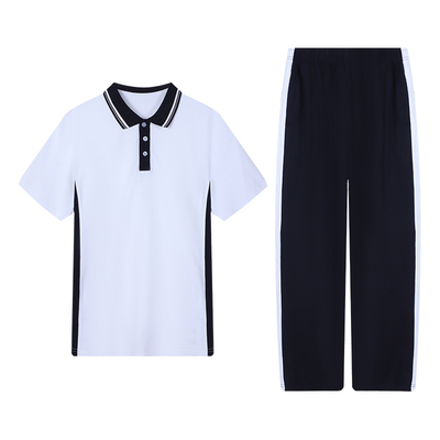 源城区中学生统一校服春夏季男女运动服夏装初中短袖上衣长裤套装