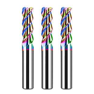 七彩铝用圆鼻刀r0.5涂层合金刀具cnc数控专用3刃高效牛鼻钨钢铣刀