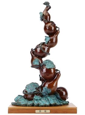 纯铜五福临门葫芦新中式客厅