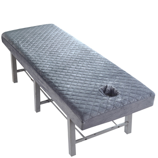 水晶绒美容床笠美容床罩按摩院床单防尘罩带洞保暖带松紧可定制