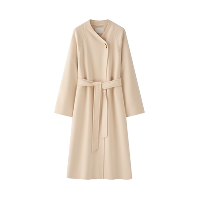 14.5微米可拆卸披肩纯羊绒大衣